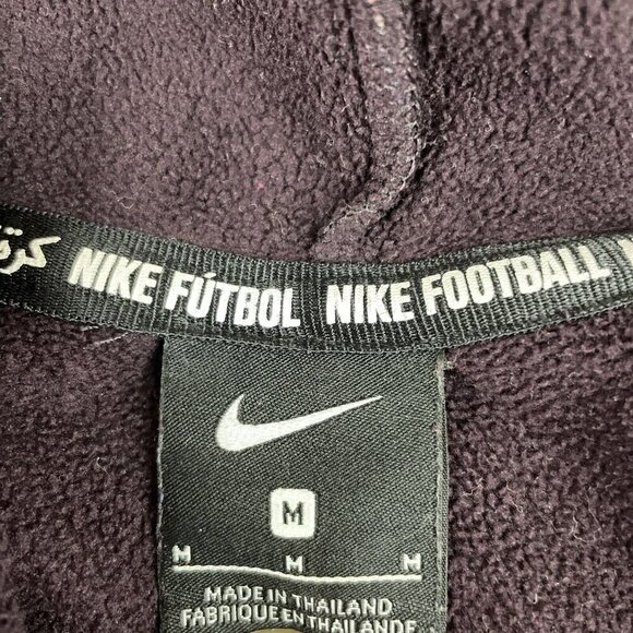 Nike FC Winter Drill Fleece Pullover Sweater Men’s M 1/4 Zip Burgundy AT6105-659 - Picture 7 of 13